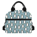 Cartoon Emperor Penguin Pattern Print Insulated Lunch Bag