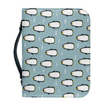 Cartoon Emperor Penguin Pattern Print Leather Bible Cover