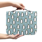 Cartoon Emperor Penguin Pattern Print Leather Bible Cover