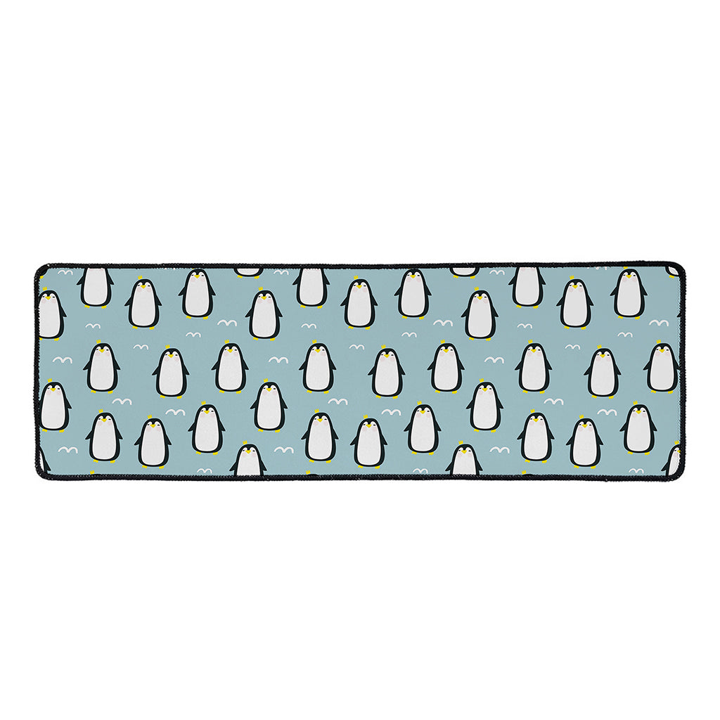 Cartoon Emperor Penguin Pattern Print Long Kitchen Mat