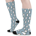 Cartoon Emperor Penguin Pattern Print Long Socks