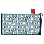 Cartoon Emperor Penguin Pattern Print Mailbox Cover
