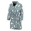 Cartoon Emperor Penguin Pattern Print Men's Bathrobe