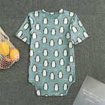 Cartoon Emperor Penguin Pattern Print Men's Bodysuit