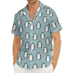 Cartoon Emperor Penguin Pattern Print Men's Deep V-Neck Shirt