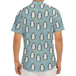 Cartoon Emperor Penguin Pattern Print Men's Deep V-Neck Shirt