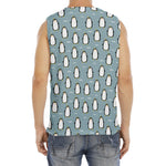 Cartoon Emperor Penguin Pattern Print Men's Fitness Tank Top