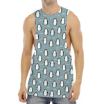 Cartoon Emperor Penguin Pattern Print Men's Muscle Tank Top