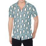 Cartoon Emperor Penguin Pattern Print Men's Shirt