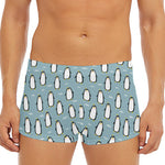 Cartoon Emperor Penguin Pattern Print Men's Short Boxer Briefs