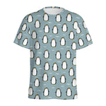 Cartoon Emperor Penguin Pattern Print Men's Sports T-Shirt