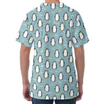 Cartoon Emperor Penguin Pattern Print Men's Velvet T-Shirt
