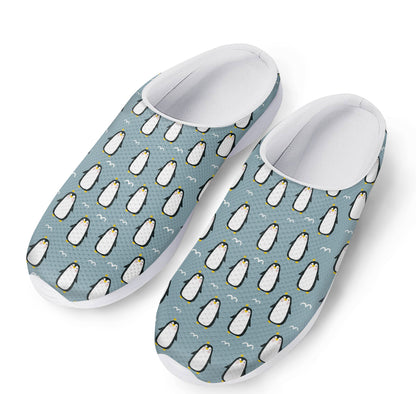 Cartoon Emperor Penguin Pattern Print Mesh Casual Shoes