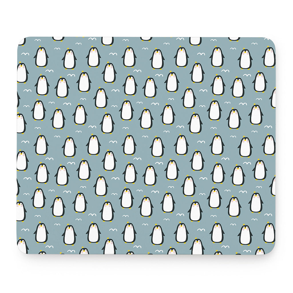 Cartoon Emperor Penguin Pattern Print Mouse Pad
