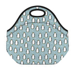 Cartoon Emperor Penguin Pattern Print Neoprene Lunch Bag