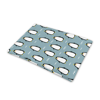 Cartoon Emperor Penguin Pattern Print Pet Cooling Mat Cover