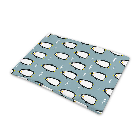 Cartoon Emperor Penguin Pattern Print Pet Cooling Mat Cover