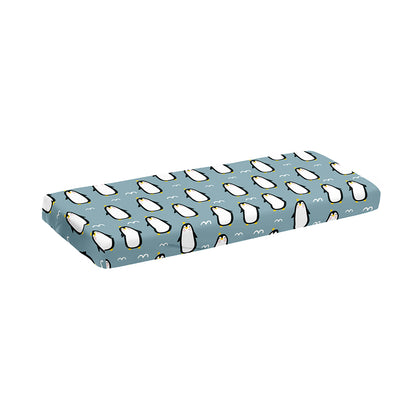 Cartoon Emperor Penguin Pattern Print Piano Keyboard Cover