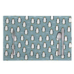 Cartoon Emperor Penguin Pattern Print Placemat