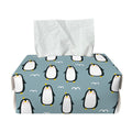 Cartoon Emperor Penguin Pattern Print Rectangle Tissue Box Cover