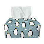 Cartoon Emperor Penguin Pattern Print Rectangle Tissue Box Cover