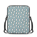 Cartoon Emperor Penguin Pattern Print Rectangular Crossbody Bag