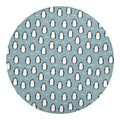 Cartoon Emperor Penguin Pattern Print Round Blanket