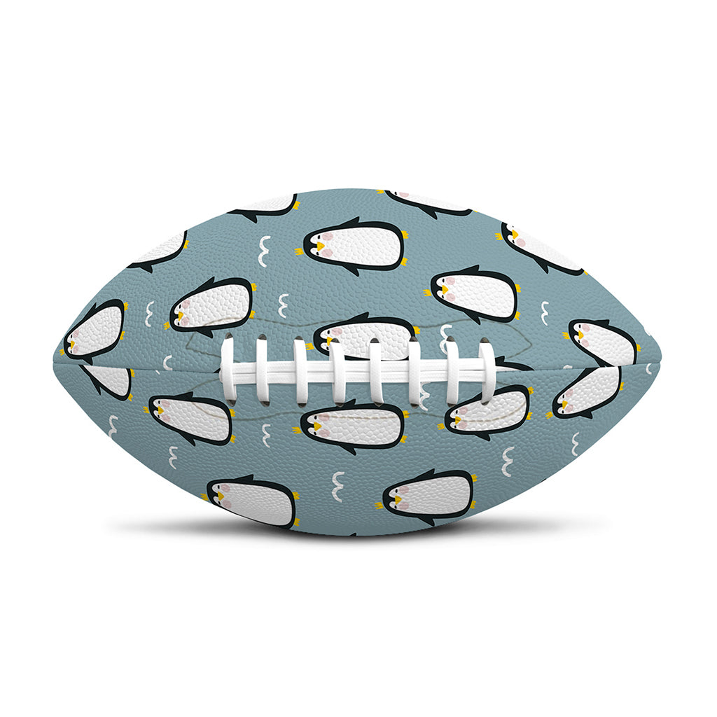 Cartoon Emperor Penguin Pattern Print Rugby Ball