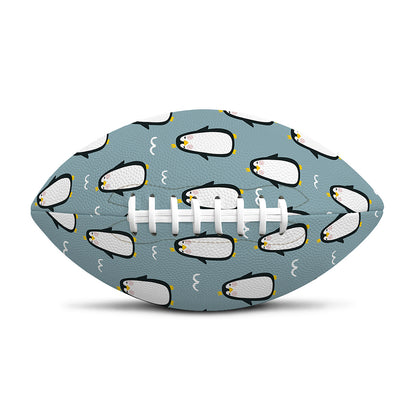 Cartoon Emperor Penguin Pattern Print Rugby Ball