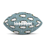 Cartoon Emperor Penguin Pattern Print Rugby Ball