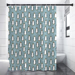 Cartoon Emperor Penguin Pattern Print Shower Curtain