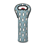 Cartoon Emperor Penguin Pattern Print Single Neoprene Wine Tote