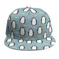 Cartoon Emperor Penguin Pattern Print Snapback Cap