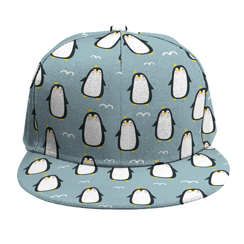 Cartoon Emperor Penguin Pattern Print Snapback Cap