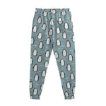 Cartoon Emperor Penguin Pattern Print Sweatpants