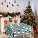 Cartoon Emperor Penguin Pattern Print Tablecloth