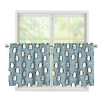 Cartoon Emperor Penguin Pattern Print Tier Curtains