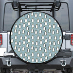 Cartoon Emperor Penguin Pattern Print Tire Cover