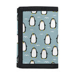 Cartoon Emperor Penguin Pattern Print Trifold Wallet