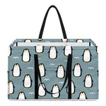 Cartoon Emperor Penguin Pattern Print Utility Tote Bag