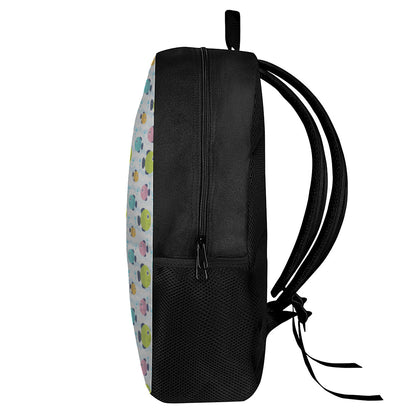 Cartoon Fish Pattern Print 17 Inch Backpack