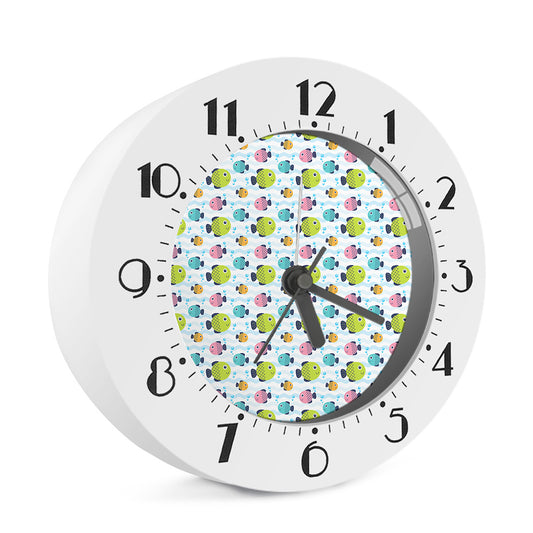 Cartoon Fish Pattern Print Alarm Clock