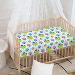 Cartoon Fish Pattern Print Baby Crib Sheet