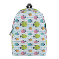 Cartoon Fish Pattern Print School Backpack