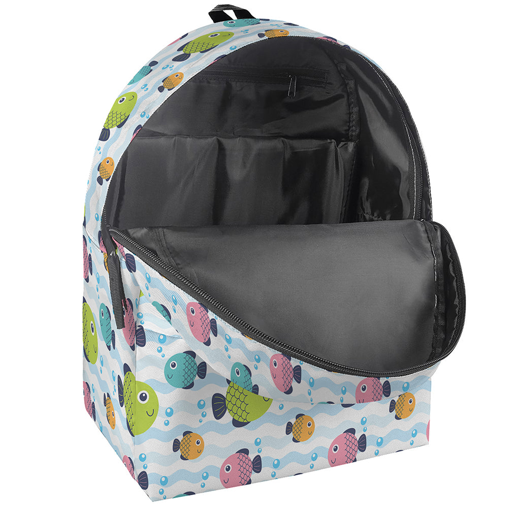Cartoon Fish Pattern Print Backpack
