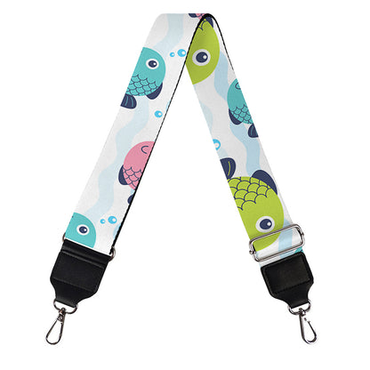 Cartoon Fish Pattern Print Bag Strap