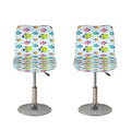 Cartoon Fish Pattern Print Bar Stool Covers