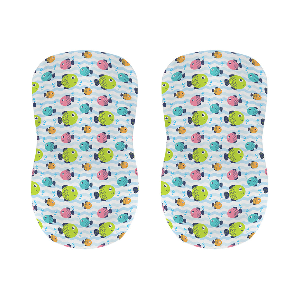 Cartoon Fish Pattern Print Bar Stool Covers