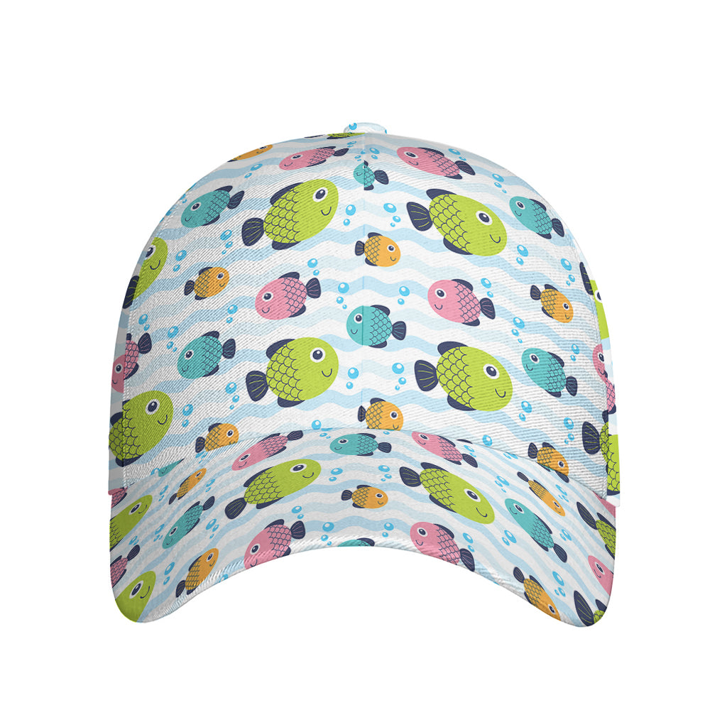 Cartoon Fish Pattern Print Baseball Cap