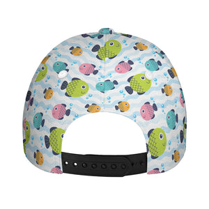 Cartoon Fish Pattern Print Baseball Cap